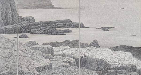 梁震明 岩之成理（局部）